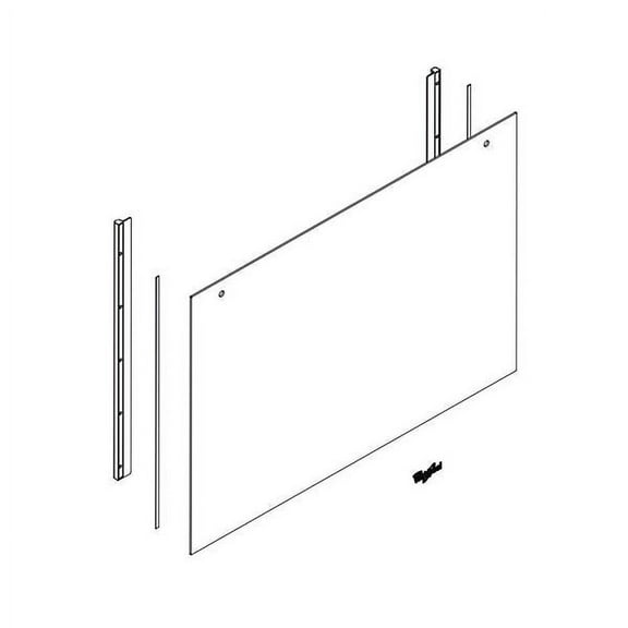 WHIRLPOOL W10677248 RANGE OVEN DOOR OUTER PANEL - OEM PART