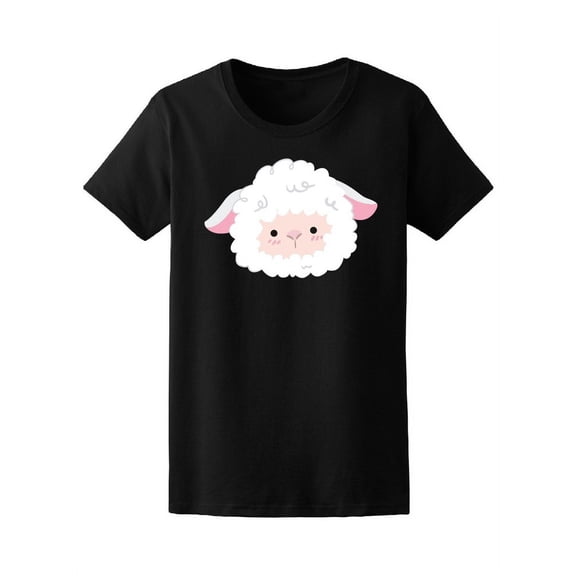 Cute Sheep Head T-Shirt Women -Image by Shutterstock, Female Small