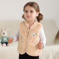 thumbnail image 3 of GYRATEDREAM Baby Boys Girls Fleece Vest Zip Up Cute Bear Jackets Fuzzy Fall Winter Warm Clothes Newborn Outwear for Toddler Infant 0-3Y, 3 of 6