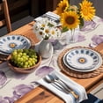 thumbnail image 3 of Table Runner Purple Flower Table Decoration for Kitchen Dinning Purple Theme Table Decoration for Indoor Outdoor Party Wedding Decor 13x72 Inch, 3 of 7