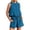 short sets 111#Blue, variant on WAYUTE Short Sets Women 2 Piece Outfits Sleeveless Solid Color High Waisted Loose Tank Top Shorts Summer Outfits for Casual Formal Business