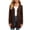 Brown, variant on Girl's Long Open Front Cardigan Sweater, Ribbed Knit Long Sleeve Duster with Pockets, Lightweight Casual Layering Top for Fall