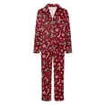 thumbnail image 4 of Jkety Silk Christmas Pajamas for Family - Matching Satin Pajamas Sets Long Sleeve Button Down Comfy Loungewear Sets, 4 of 6
