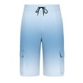 thumbnail image 3 of CONZONE Mens Cargo Shorts Gradient Color Straight Leg Cargo Shorts for Men Lightweight Relaxed Fit Outdoor Workout Shorts With Pockets, 3 of 5