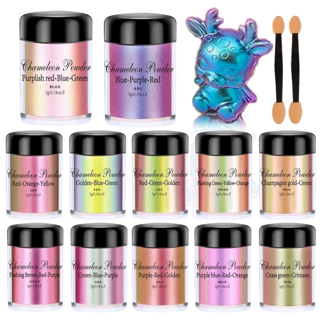Aellinatey Multi Color Shifting Mica Powder Dye Saturated Chrome Pigment for Epoxy Resin