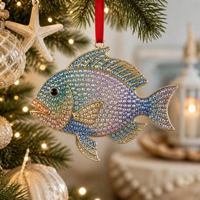 Acrylic Ornament Parrotfish Personalized Acrylic Hanging Christmas Tree Decor for Tropical Fish Lovers