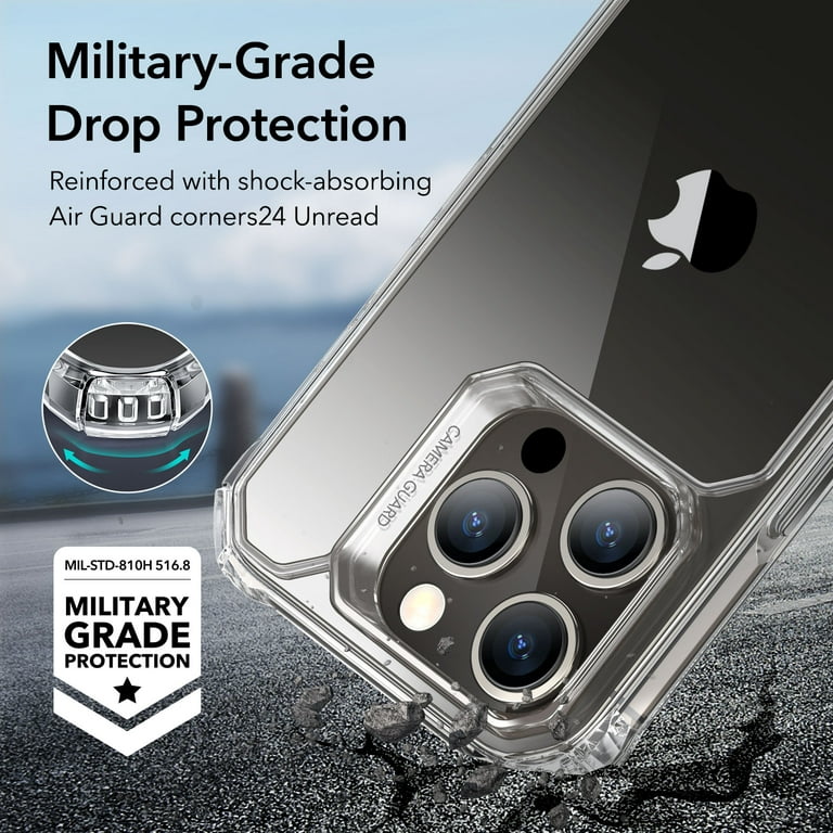 ESR Air Armor Case, Compatible with iPhone 15 Pro Max, High Strength Drop  Protection, Shock-Absorbing Corners, Clear 