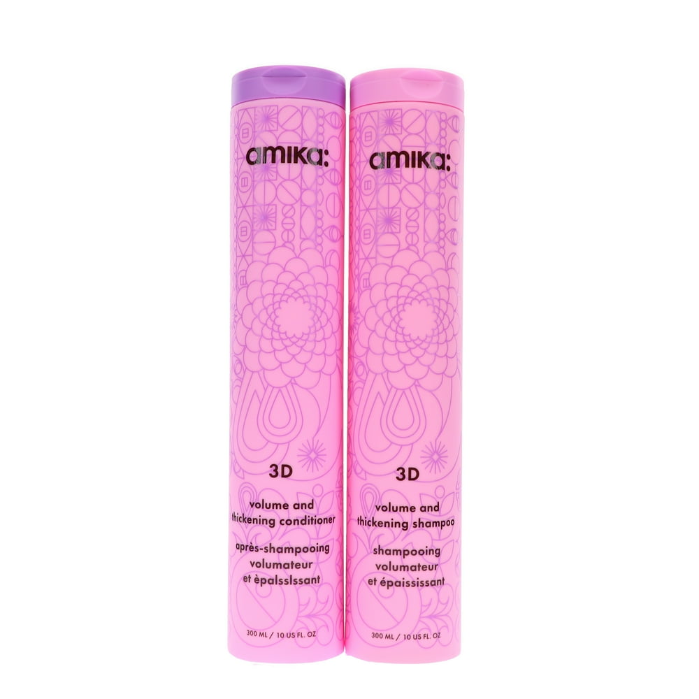Amika 3D Volume Plus Thickening Shampoo 10.1 oz & Conditioner 10.1 oz