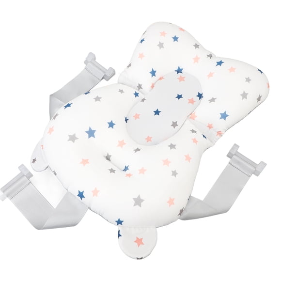 Cojín De Soporte Para Baño Para Bebé, Algodón Y Partículas De EPS, Antideslizante, 3 Correas De Seguridad, Soporte Flotante Para Baño Infantil Respetuoso Con La Piel Para El