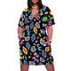 thumbnail image 2 of Mono de los 80 (estampado más grande) Vestido holgado con bolsillos Vestidos de novia de verano para mujer, 2 of 7