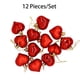 thumbnail image 3 of Monstrate Bola de árbol de Navidad en forma de corazón, 12 Uds., adornos navideños, decoraciones para festivales de Papá Noel, rosa multiusos Kits de decoración para fiestas Rojo, 3 of 6