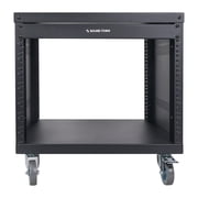 STRK-M8U Sound Town 8U Universal Steel Rack, w/ 3 Locking Casters, Vented Side Panels for Audio Video, Server and Network Equipment (STRK-M8U)