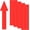 Red, variant on 4-Pack Arrow Sticker, 12 x 4 Inch/ 300 90 mm PVC Waterproof Self-Adhesive Directional Arrows Removable Floor Decal Stickers for Wall Marking/Road Sign [Red]