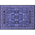 thumbnail image 1 of Ahgly Company Machine Washable Indoor Rectangle Abstract Blue Modern Area Rugs, 2' x 4', 1 of 4