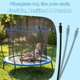 thumbnail image 3 of Toddler Trampoline with Basketball Hoop, 60" Indoor Trampoline for Kids, Kids Trampoline with Enclosure Net, Rectangle Trampoline with Handle, Small Trampoline for Indoor Outdoor, Mini Trampoline, 3 of 9