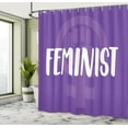 thumbnail image 5 of Ambesonne Feminist Shower Curtain, Venus Women, 69"Wx84"L, Violet White and Purple, 5 of 5