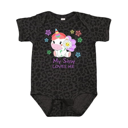 

Inktastic My Sissy Loves Me- Cute Unicorn Gift Baby Boy or Baby Girl Bodysuit