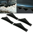 thumbnail image 3 of Parachoques 4 Uds. Difusor De Parachoques Trasero ABS Curvado Negro Brillante Aleta De Tiburón Universal Para Coche, 3 of 7
