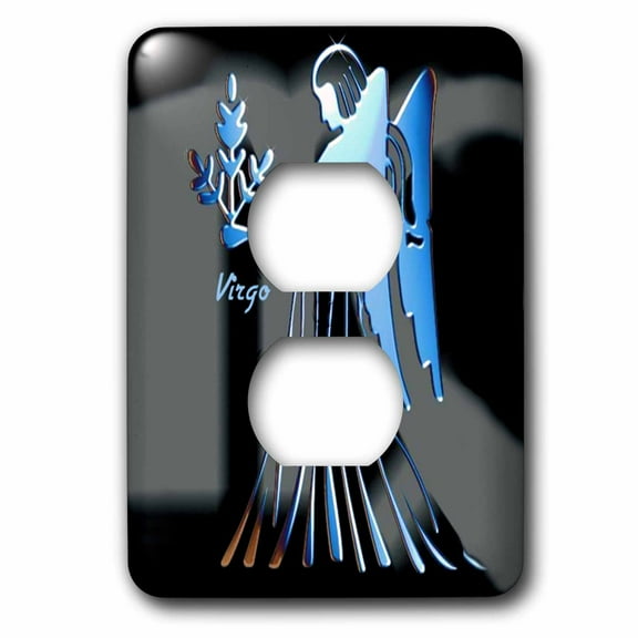 3dRose, Virgo Zodiac Sign, 2 plug outlet cover