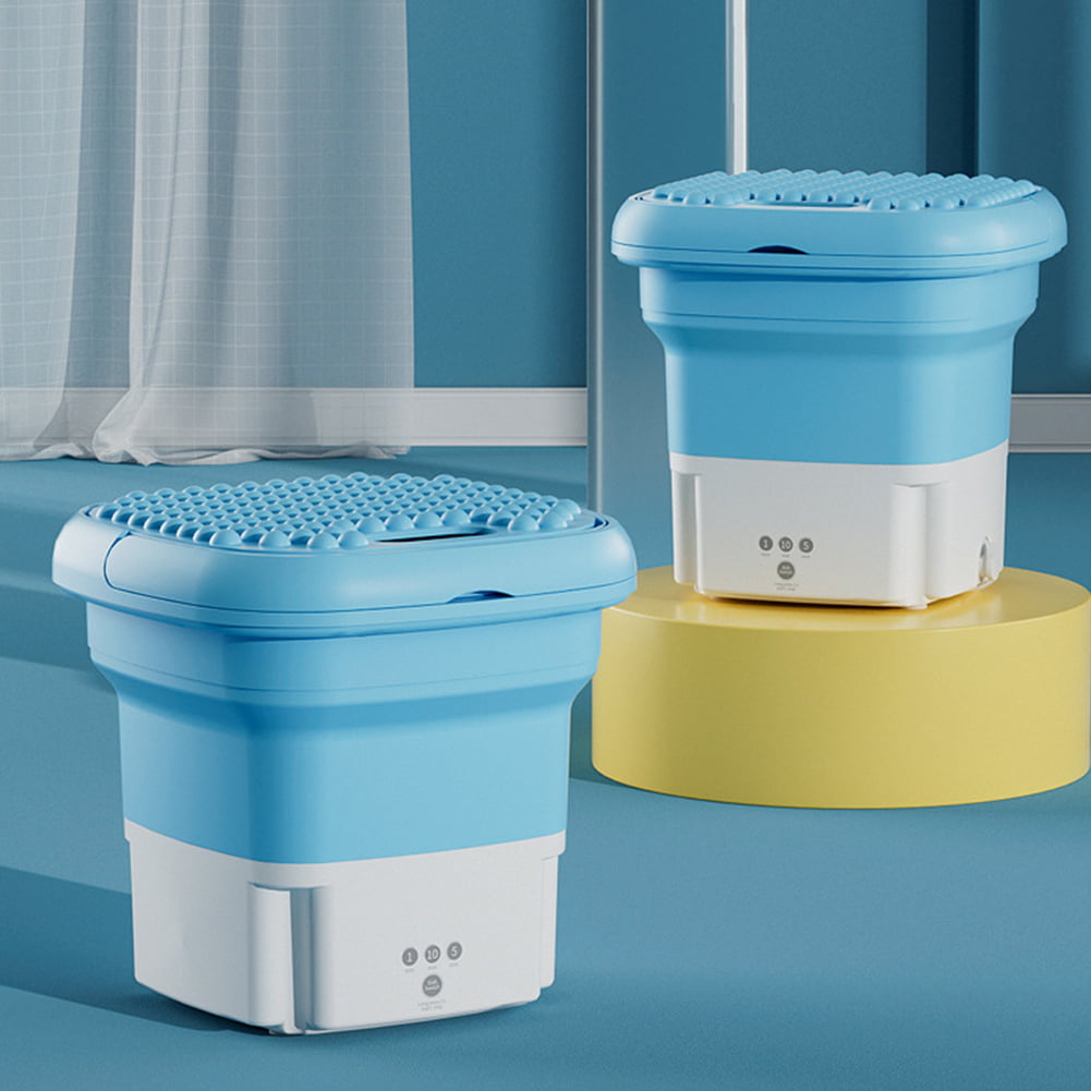 New Folding Portable Mini Washing Machine With Dryer Bucket Blue Light For  Clothes Cleaning Travel Socks Underwear Washer 미니세탁기 - Portable Washing  Machine - AliExpress