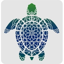 Plastic Reusable Drawing Painting Stencils Templates for Painting on Scrapbook Paper Wall Fabric Floor Furniture Wood Square Tortoise Pattern 300x300mm