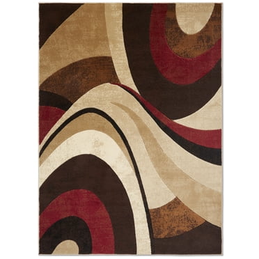 Home Dynamix Tribeca Slade Contemporary Abstract Area Rug, Brown/Red, 18.9"x31.5"