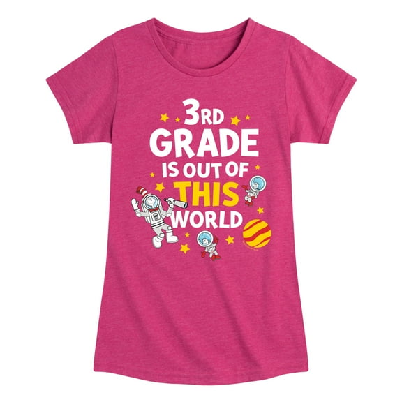 Dr. Seuss - Third Grade Out Of This World - Youth Girls Short Sleeve Graphic T-Shirt