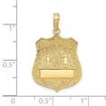 thumbnail image 2 of FJC Finejewelers 10 kt Yellow Gold Themed Large Police Badge Charm 27.5 mm x 17 mm, 2 of 4