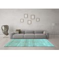 thumbnail image 3 of Ahgly Company Indoor Round Abstract Light Blue Modern Area Rugs, 3' Round, 3 of 4