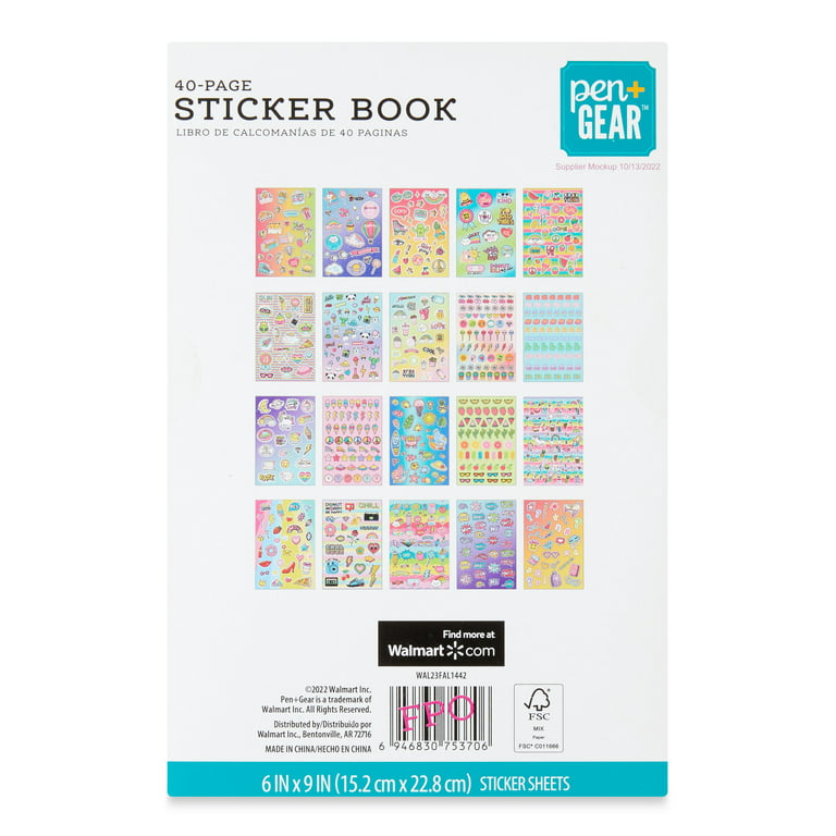 Pen+Gear Awesome Sticker Book, 40 Sheets