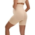 thumbnail image 3 of INSPIRE CHIC Women's Maternity High Waist Thigh Slimmers for Under Dresses Soft Comfort Pregnancy Shapewear L Beige, 3 of 5
