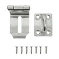 thumbnail image 1 of Miangastore 1 Set 3 Inch 90 Degree Padlock Hasp Right Angle Door Clasp Hasp Lock (Silver), 1 of 9
