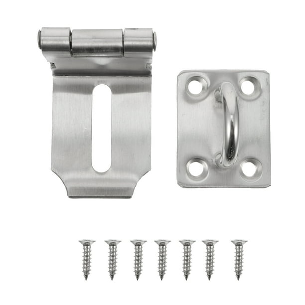 1 Set 3 Inch 90 Degree Padlock Hasp Right Angle Door Clasp Hasp Lock