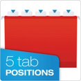 thumbnail image 3 of 1PACK Pendaflex Ready-Tab Reinforced Hanging File Folders, 1/5 Tab, Letter, Red, 25/Box, 3 of 3