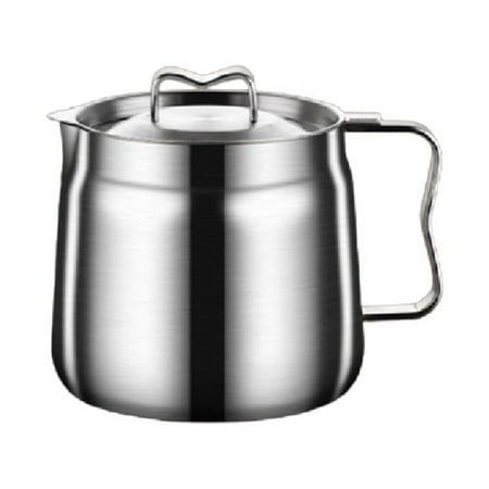 

1.5L Stainless Steel Oil Filter Pot Lard Strainer Tank Container Jug High Capacity Storage Can Kitchen Household Tools