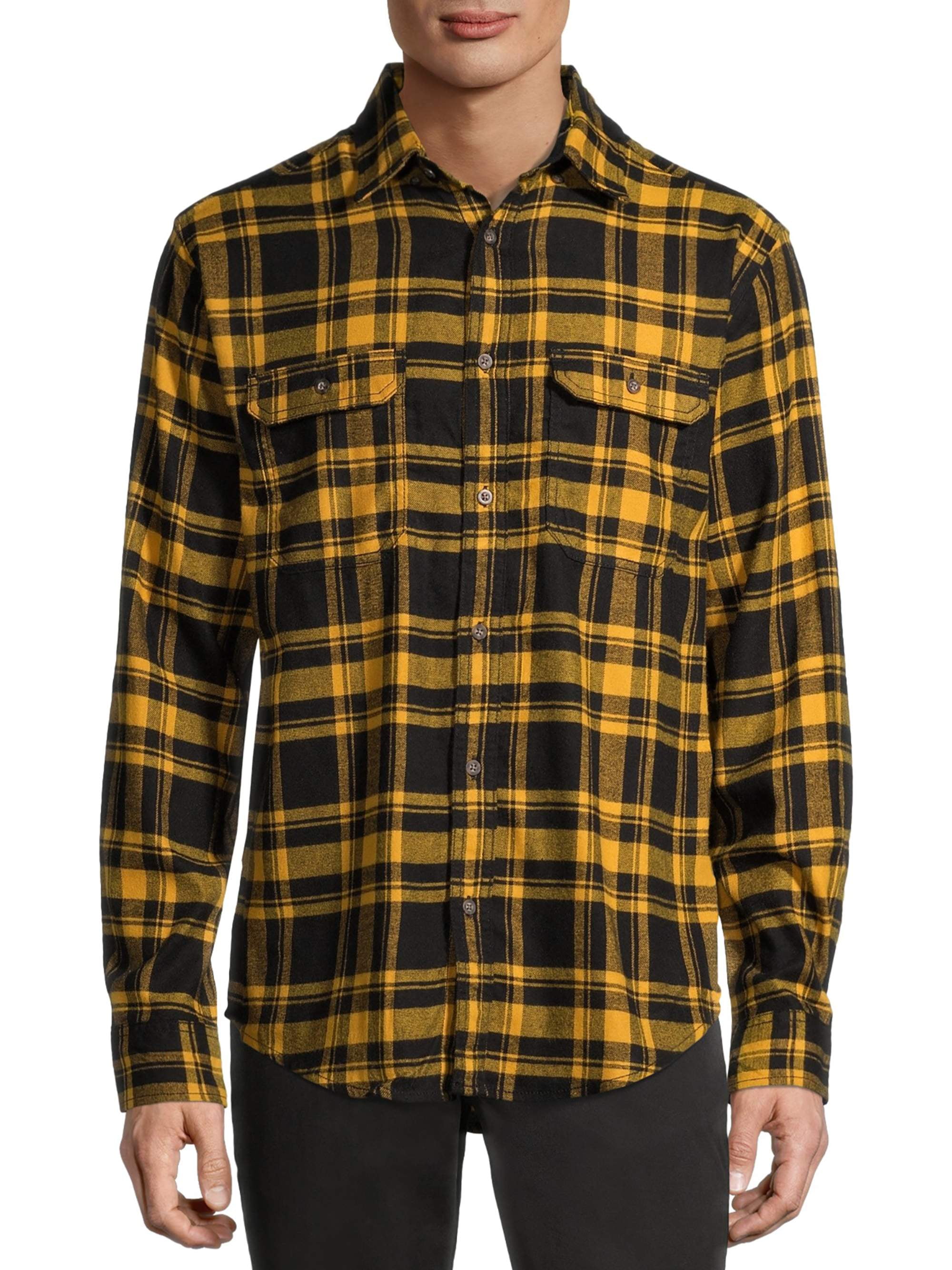 George Men's Long Sleeve Flannel Shirt - Walmart.com