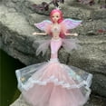thumbnail image 5 of Colorful Mermaid Doll Rainbow Princess Toy Children's Pretend Play House Dress Up Toy Christmas Birthday Gift for Girls, 5 of 9
