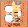 thumbnail image 2 of Metal Light Switch Wall Plate Outlet Cover (Today's Good Mood is Sponsored By Coffee Cat Orange - Single Duplex Single Toggle), 2 of 2