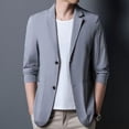 thumbnail image 2 of Traje pequeño informal de color sólido fino de primavera y verano para hombre, traje de negocios coreano para hombre, chaqueta de protección solar occidental para hombre, 2 of 5