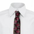 thumbnail image 2 of Modern Necktie, Abstracted Pumpkins Graphic, Dress Tie, 3.7", Pink Mustard and Grey, by Ambesonne, 2 of 3
