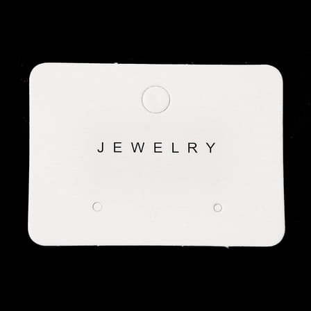 200 Pcs Paper Jewelry Display Cards with Hanging Hole One Pair Earring Display Cards Rectangle with Word Jewelry for Ear Studs Jewelry Accessory Display