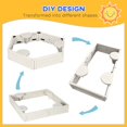 thumbnail image 3 of Cream White HDPE Sandbox with Canopy & Liner - 48” Outdoor Play Area for Backyard Fun, 3 of 7