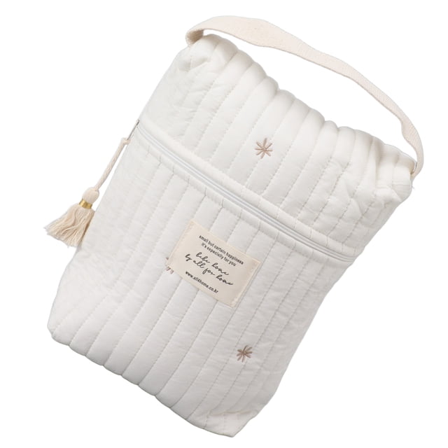Bonita bolsa para pañales, bonita bolsa para biberones con diseño bordado y acolchado, bolsa para pañales, valor inmejorable