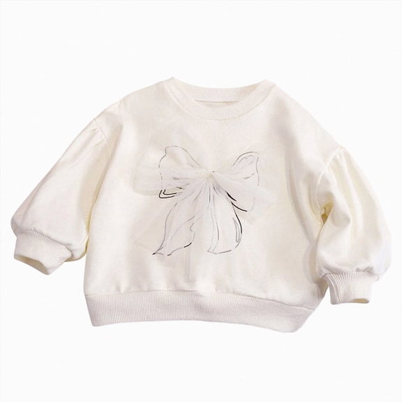 Gubotare Sweatshirt Kids Girls Oversized Sweatshirts Crewneck Long Sleeve Casual Loose Pullover Tops Size 7-8 (Beige,7-8 Years)