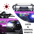 thumbnail image 2 of Camioneta Montable Electrica para Niños Control Remoto 12v - Morado, 2 of 8