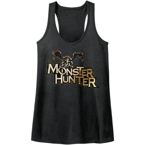 Monster Hunter Logo Dark Gray Women's Racerback Tank Top