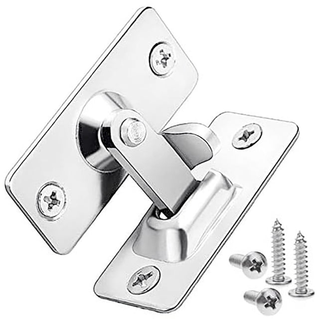 Eigraketly Lock Windows Handy Installation Stainless 90 House Doors Degree Steel Hardware Exquisite Door Latching Security Locks Bolts Type3 NO3
