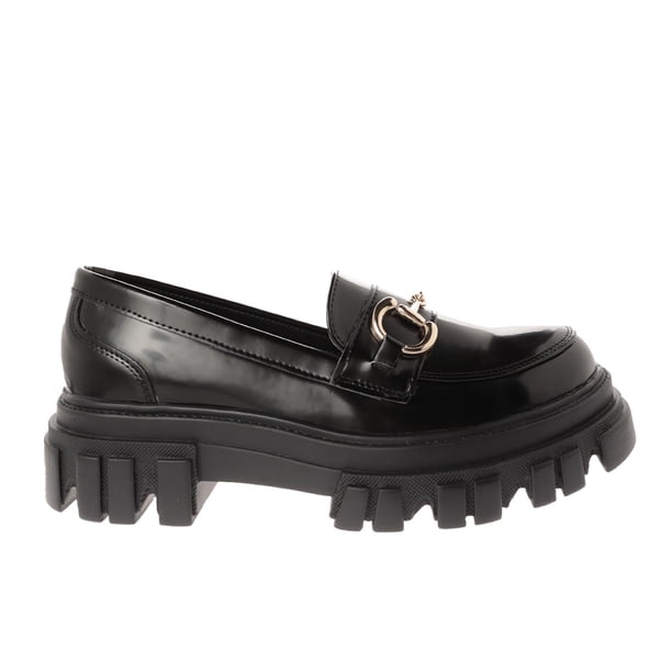 Mocasín Becky color negro con hebilla dorada 24.0 Dorothy Gaynor Mocasín Becky color negro con hebilla dorada 24.0