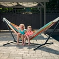 thumbnail image 4 of Vivere Double Polyester Easy Assemble Outdoor Hammock with Steel Stand, Ciao, 4 of 7