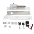 thumbnail image 1 of Cerradura de perno eléctrico de aleación de aluminio a prueba de fallos con 2 controles remotos para sistema de control de acceso de puerta AC110-240V enchufe estadounidense, 1 of 5